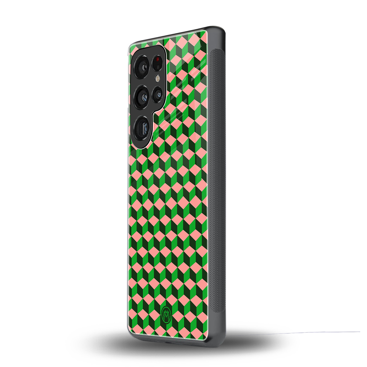 geo cube back phone cover | glass case for samsung galaxy s25 ultra