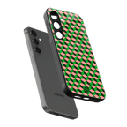 geo cube back phone cover | glass case for samsung galaxy s24 plus