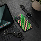 geo cube back phone cover | glass case for samsung galaxy s24