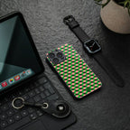 geo cube back phone cover | glass case for iphone 16 pro