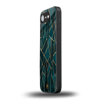 geometric green back phone cover | glass case for iphone 16e
