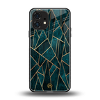 geometric green back phone cover | glass case for nothing phone 1