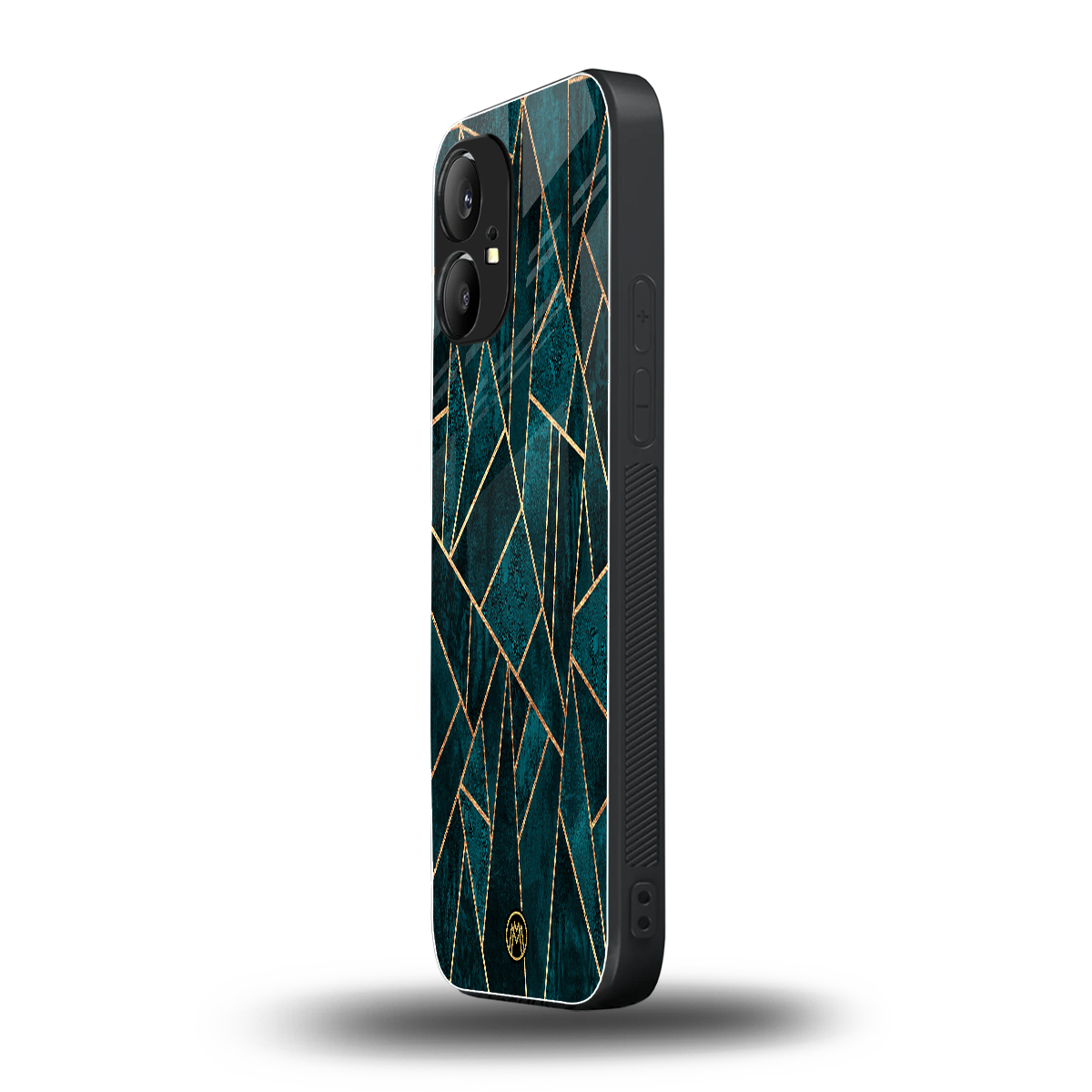geometric green back phone cover | glass case for nothing phone 1