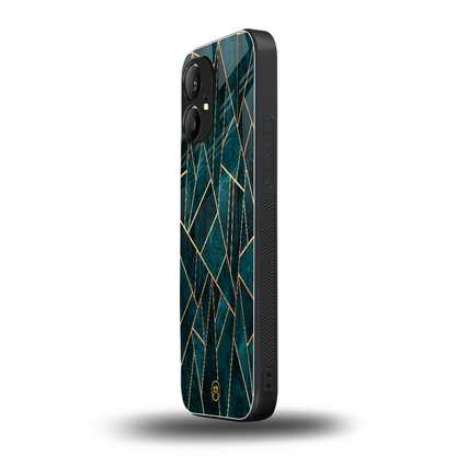 geometric green back phone cover | glass case for nothing phone 1