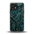 geometric green back phone cover | glass case for nothing phone 2