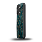 geometric green back phone cover | glass case for oneplus nord 3