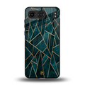 geometric green back phone cover | glass case for oneplus nord 4