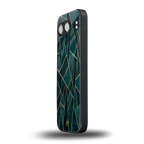 geometric green back phone cover | glass case for oneplus nord 4