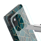 geometric green back phone cover | glass case for oneplus nord ce 3
