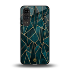 geometric green back phone cover | glass case for oneplus nord ce 4 lite