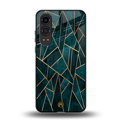 geometric green back phone cover | glass case for oneplus nord ce 4 lite