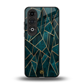 geometric green back phone cover | glass case for oneplus nord ce 4