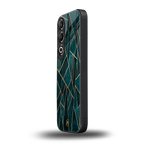 geometric green back phone cover | glass case for oneplus nord ce 4