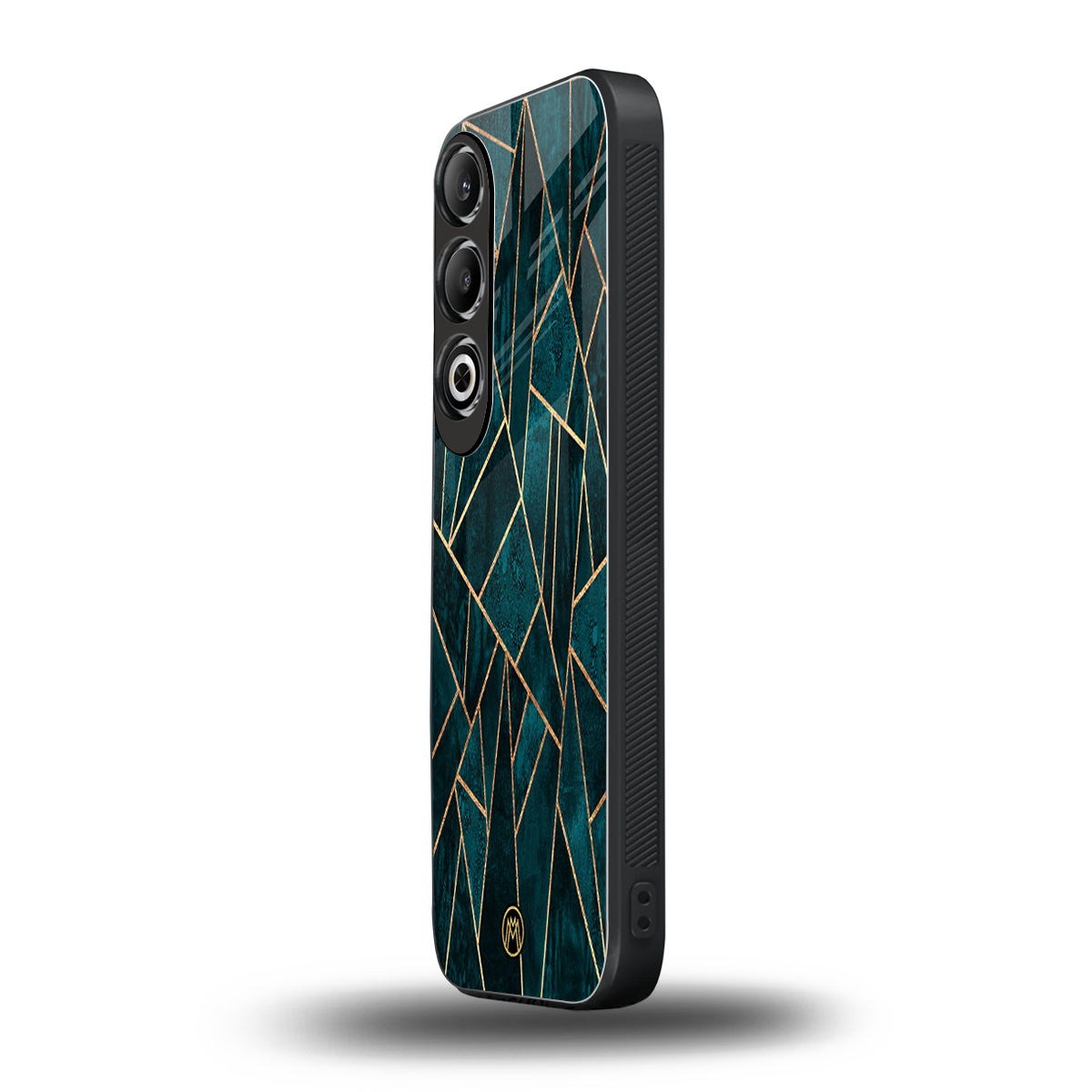 geometric green back phone cover | glass case for oneplus nord ce 4