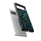 geometric green back phone cover | glass case for Google Pixel 7