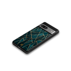 geometric green back phone cover | glass case for Google Pixel 7