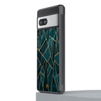 geometric green back phone cover | glass case for Google Pixel 7