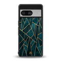 geometric green back phone cover | glass case for Google Pixel 8