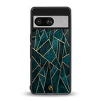 geometric green back phone cover | glass case for Google Pixel 8