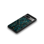 geometric green back phone cover | glass case for Google Pixel 8