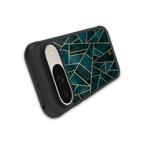 geometric green back phone cover | glass case for google pixel 9