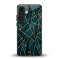 geometric green back phone cover | glass case for samsung galaxy s24