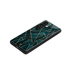 geometric green back phone cover | glass case for samsung galaxy s24