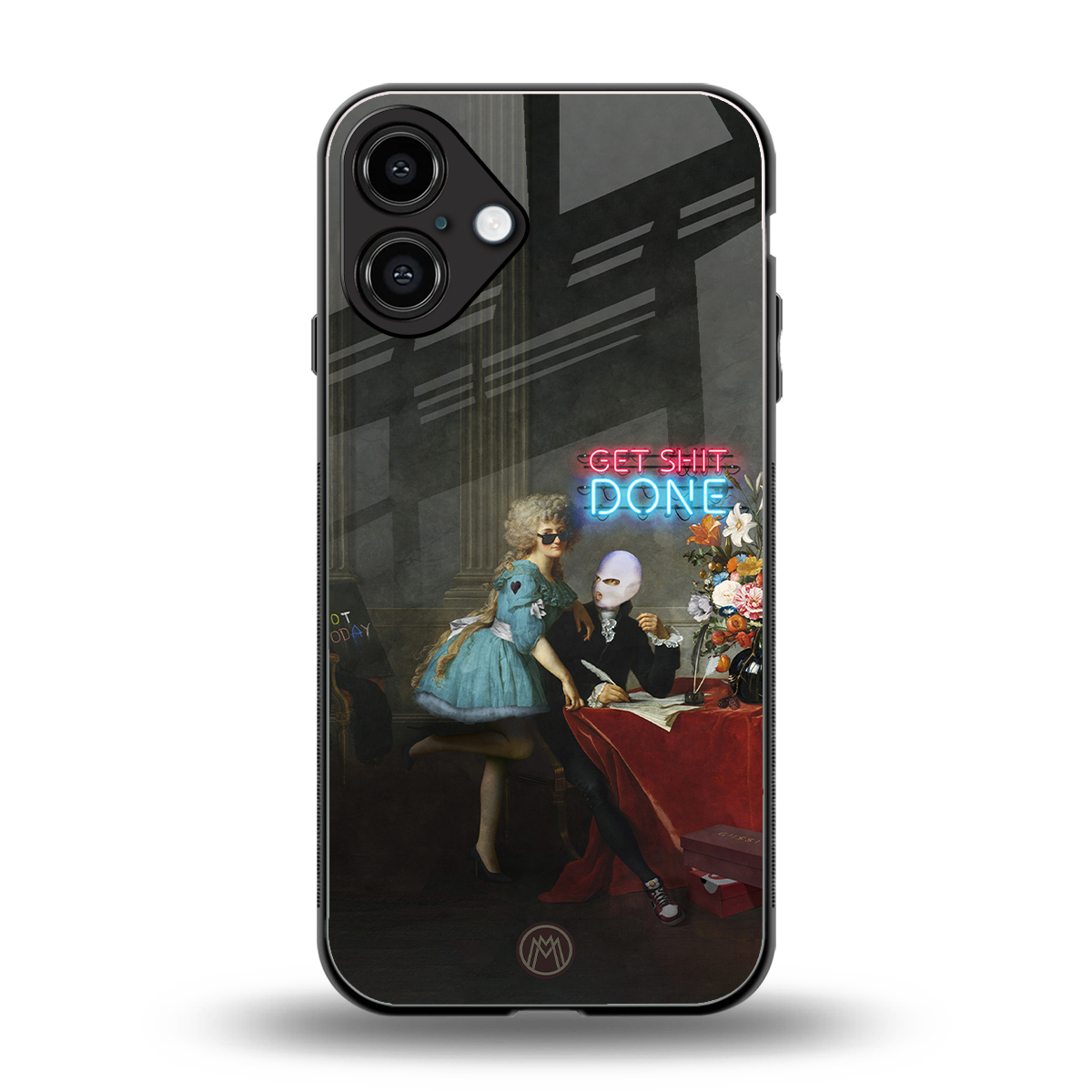 get shit done back phone cover | glass case for iphone 16 plus