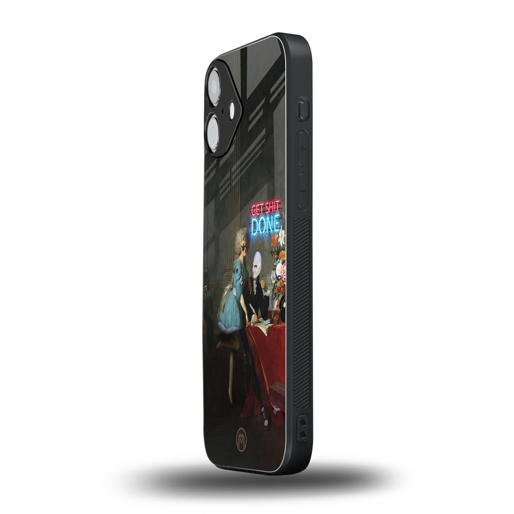 get shit done back phone cover | glass case for iphone 16 plus
