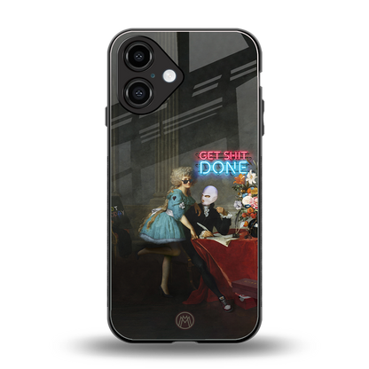 get shit done back phone cover | glass case for iphone 16