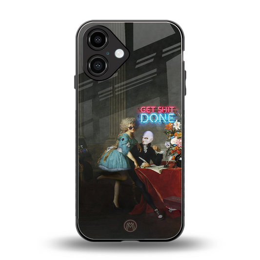 get shit done back phone cover | glass case for iphone 16