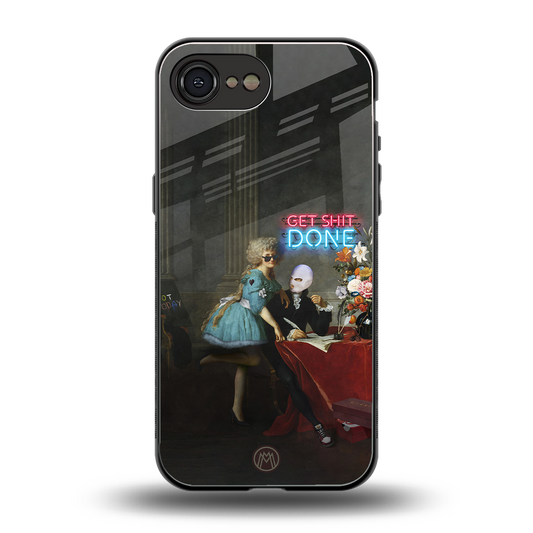 get shit done back phone cover | glass case for iphone 16e