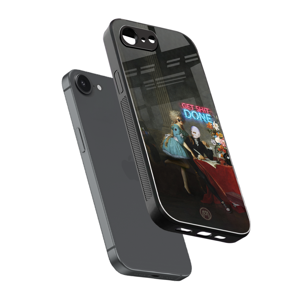 get shit done back phone cover | glass case for iphone 16e