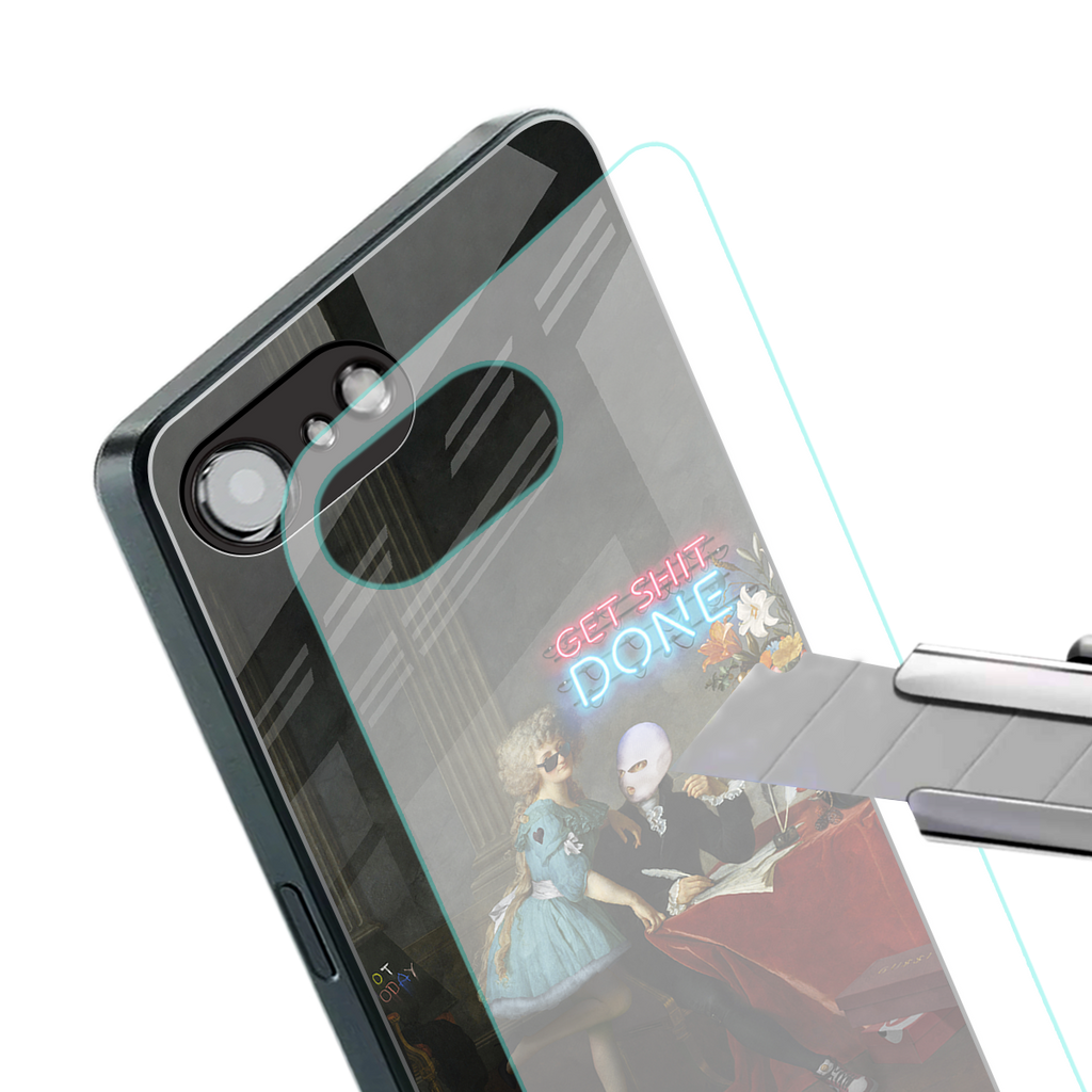get shit done back phone cover | glass case for iphone 16e