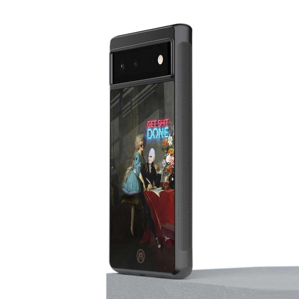 get shit done back phone cover | glass case for google pixel 6