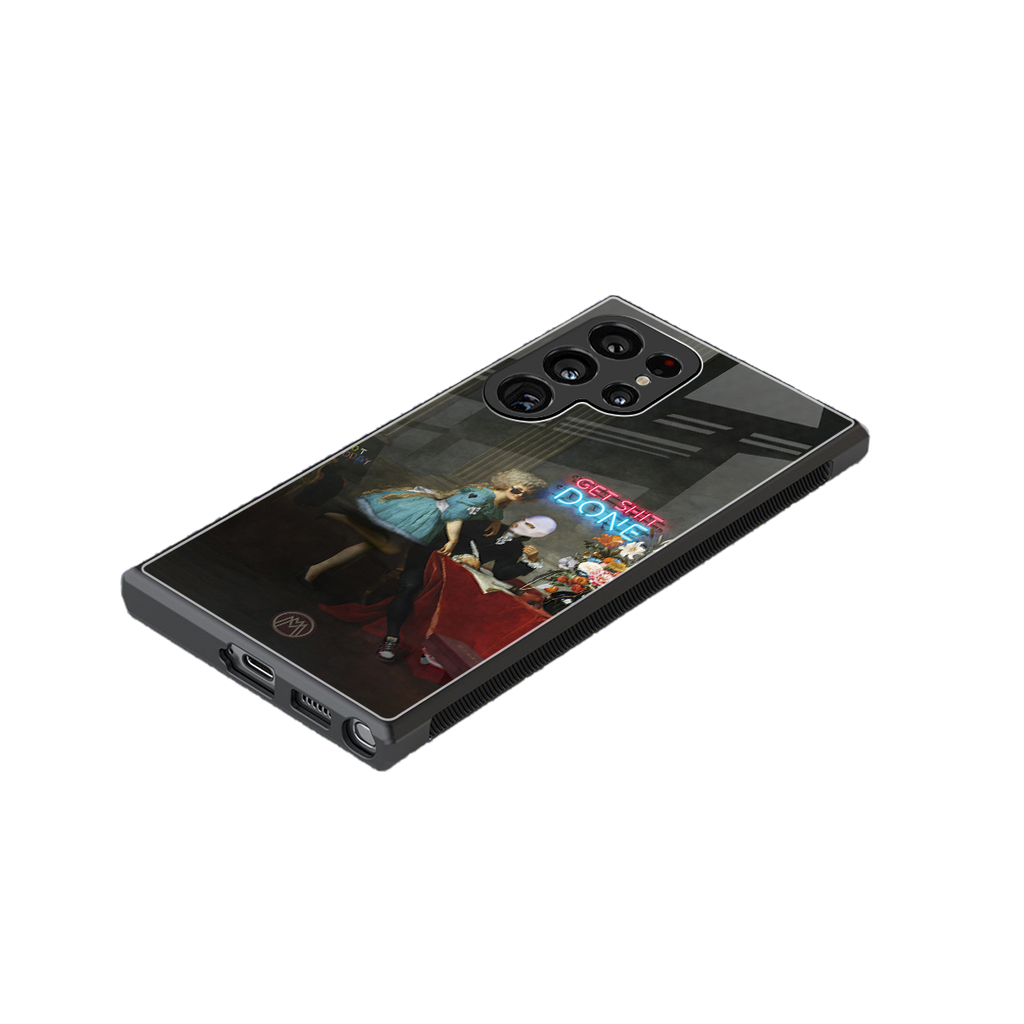 get shit done back phone cover | glass case for samsung galaxy s23 ultra