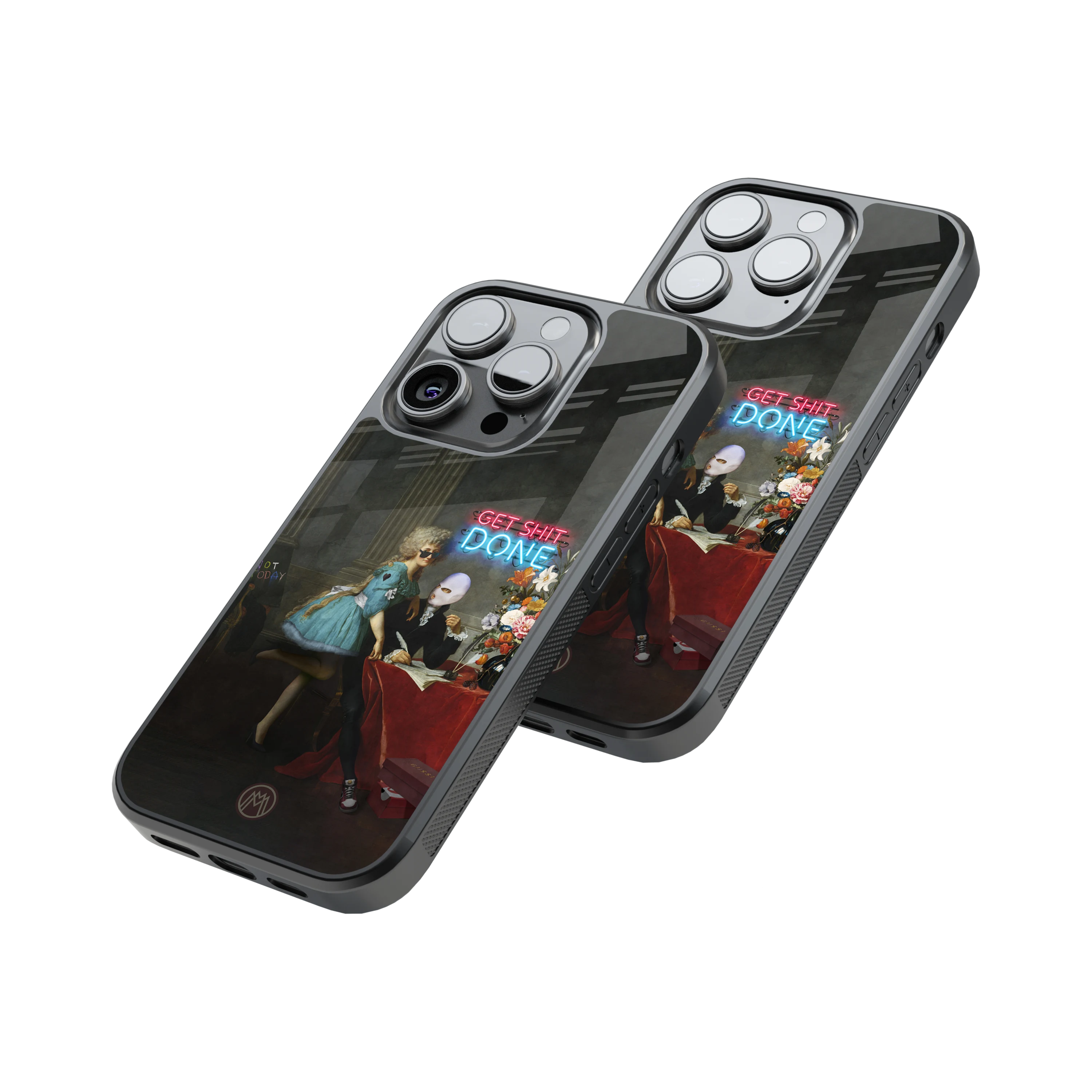 Protective Glass Back Phone Case Compatible with iPhone, Samsung, OnePlus, Pixel & More