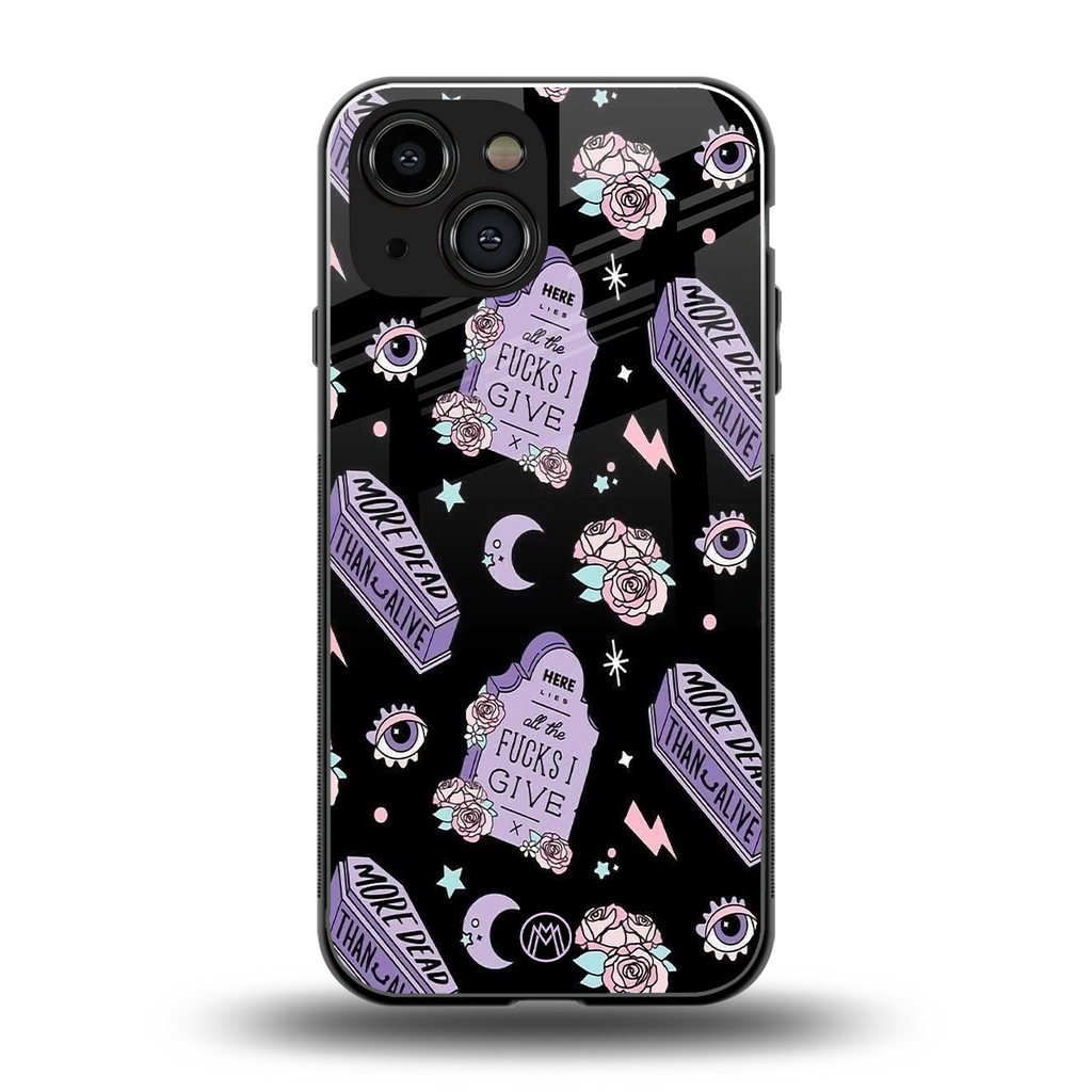 ghostly presence back phone cover | glass case for iphone 13 mini