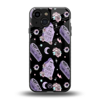 ghostly presence back phone cover | glass case for iphone 13 mini