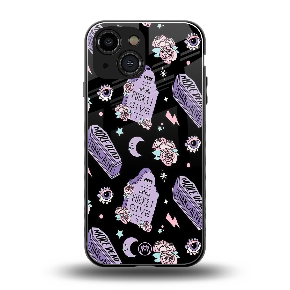 ghostly presence back phone cover | glass case for iphone 13 mini
