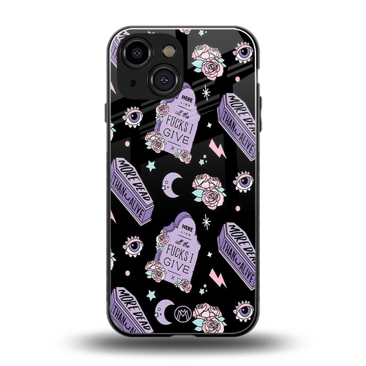 ghostly presence back phone cover | glass case for iphone 13 mini