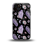 ghostly presence back phone cover | glass case for iphone 14 plus
