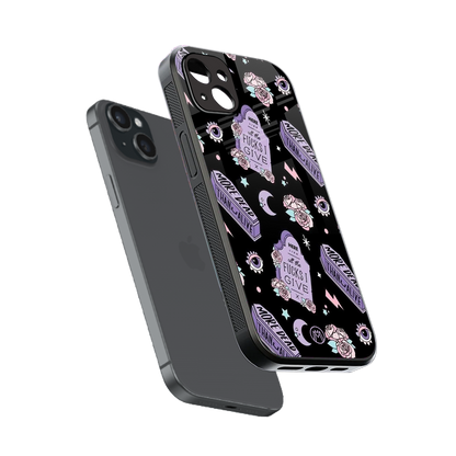 ghostly presence back phone cover | glass case for iphone 15 plus