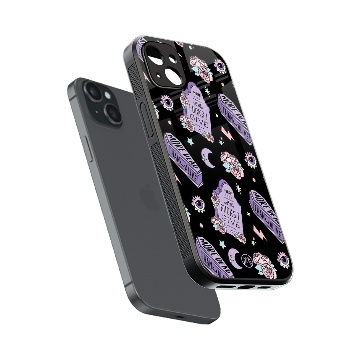 ghostly presence back phone cover | glass case for iphone 14 plus