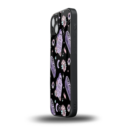 ghostly presence back phone cover | glass case for iphone 15 plus