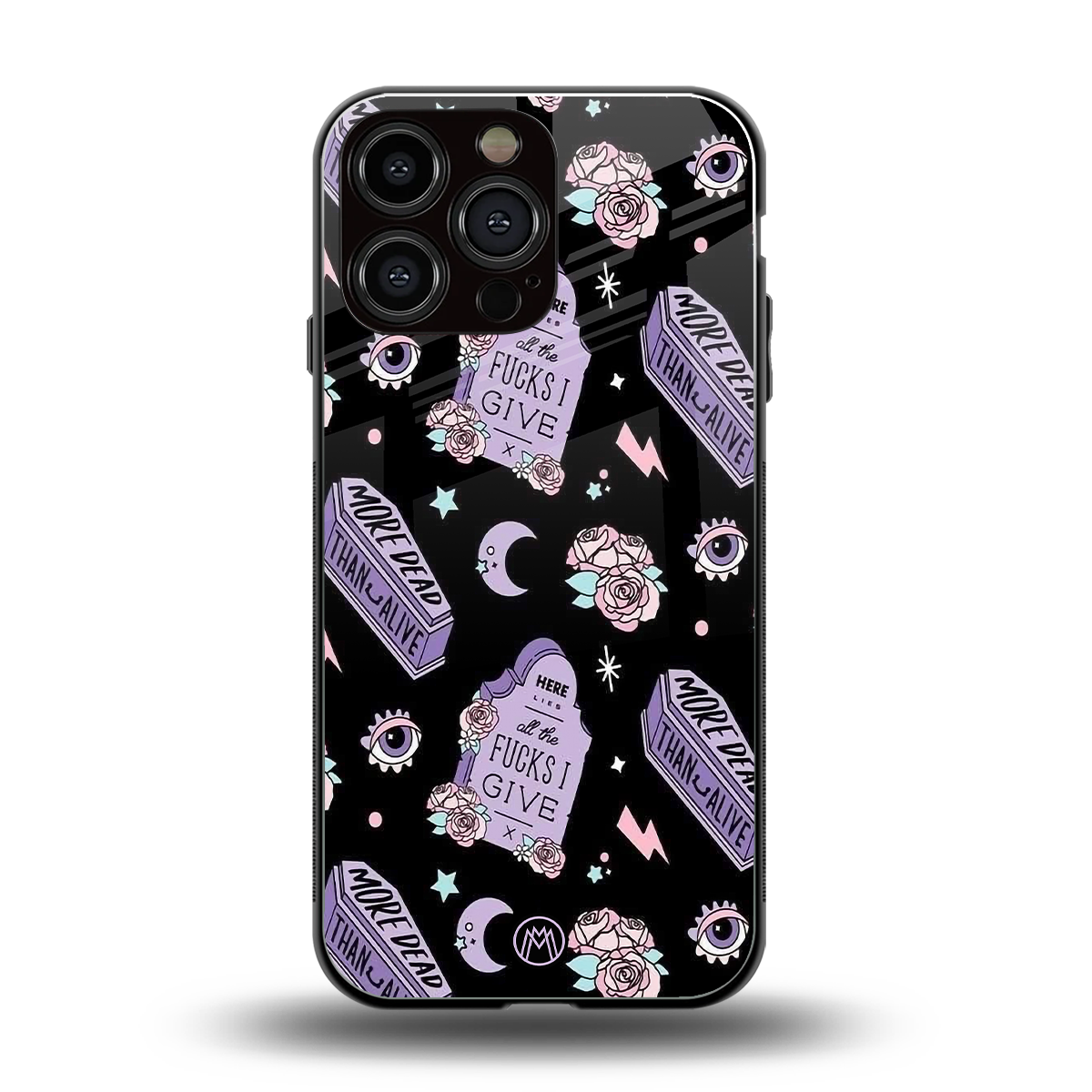 ghostly presence back phone cover | glass case for iphone 15 pro max