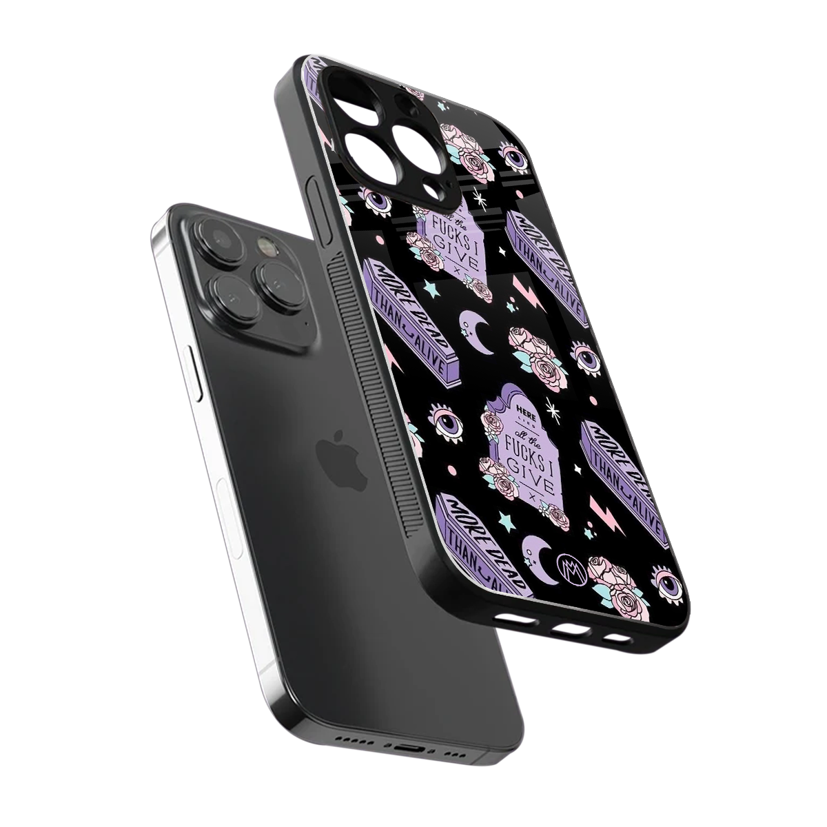 ghostly presence back phone cover | glass case for iphone 15 pro max