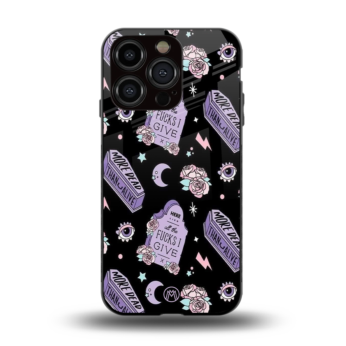 ghostly presence back phone cover | glass case for iphone 15 pro