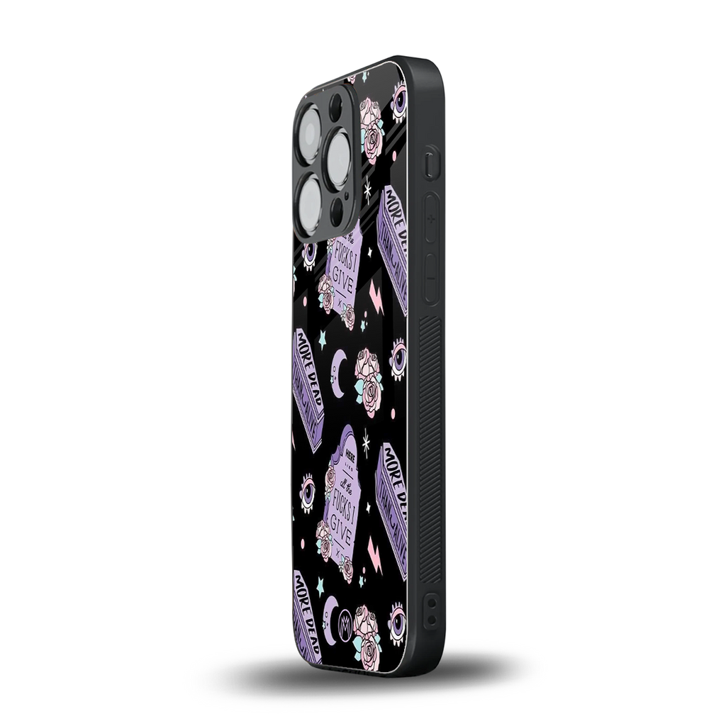 ghostly presence back phone cover | glass case for iphone 15 pro