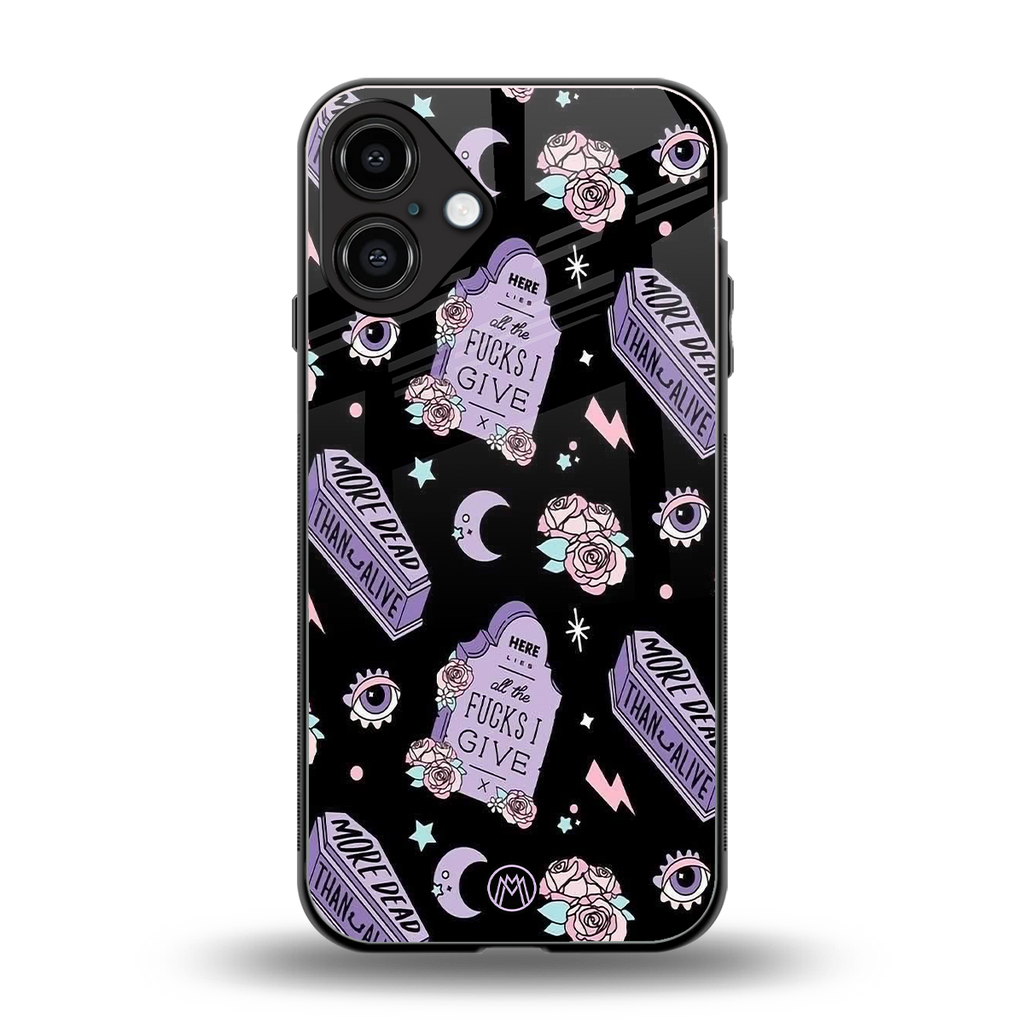 ghostly presence back phone cover | glass case for iphone 16 plus